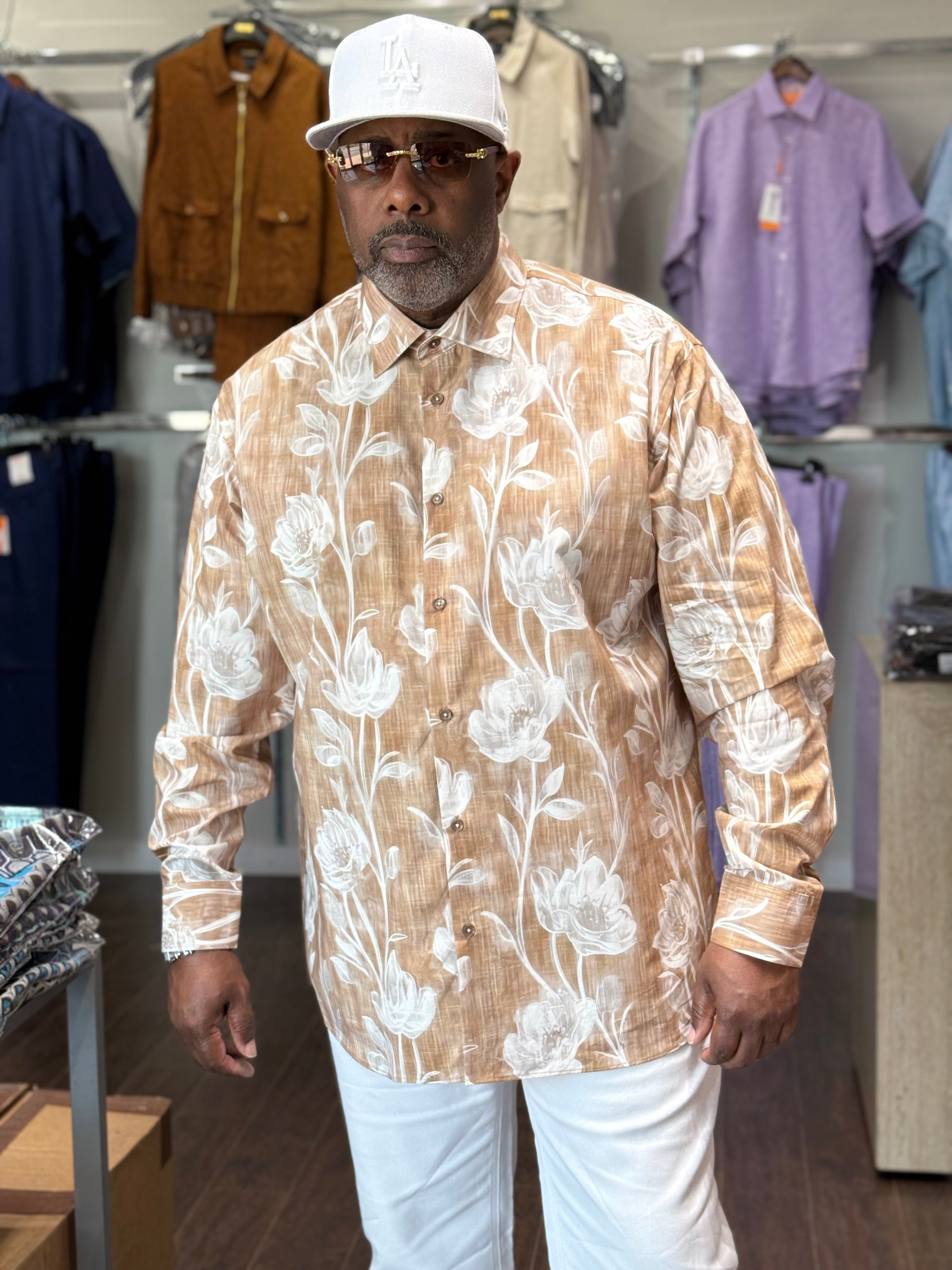 Cigar Couture "Dexter" Shirt (Tan) 5007