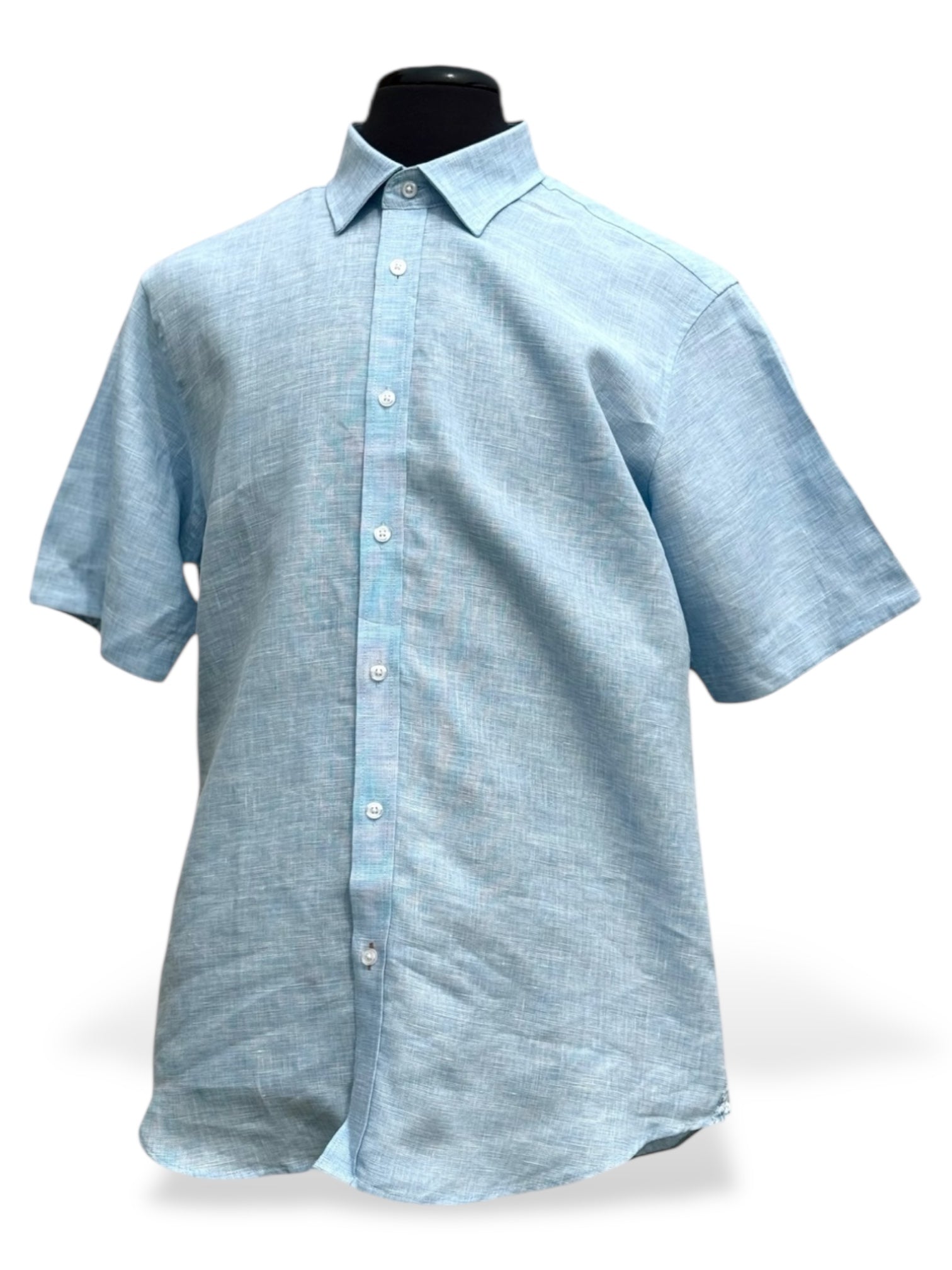 Inserch Linen S/S Shirt (Blue Mist) 7172