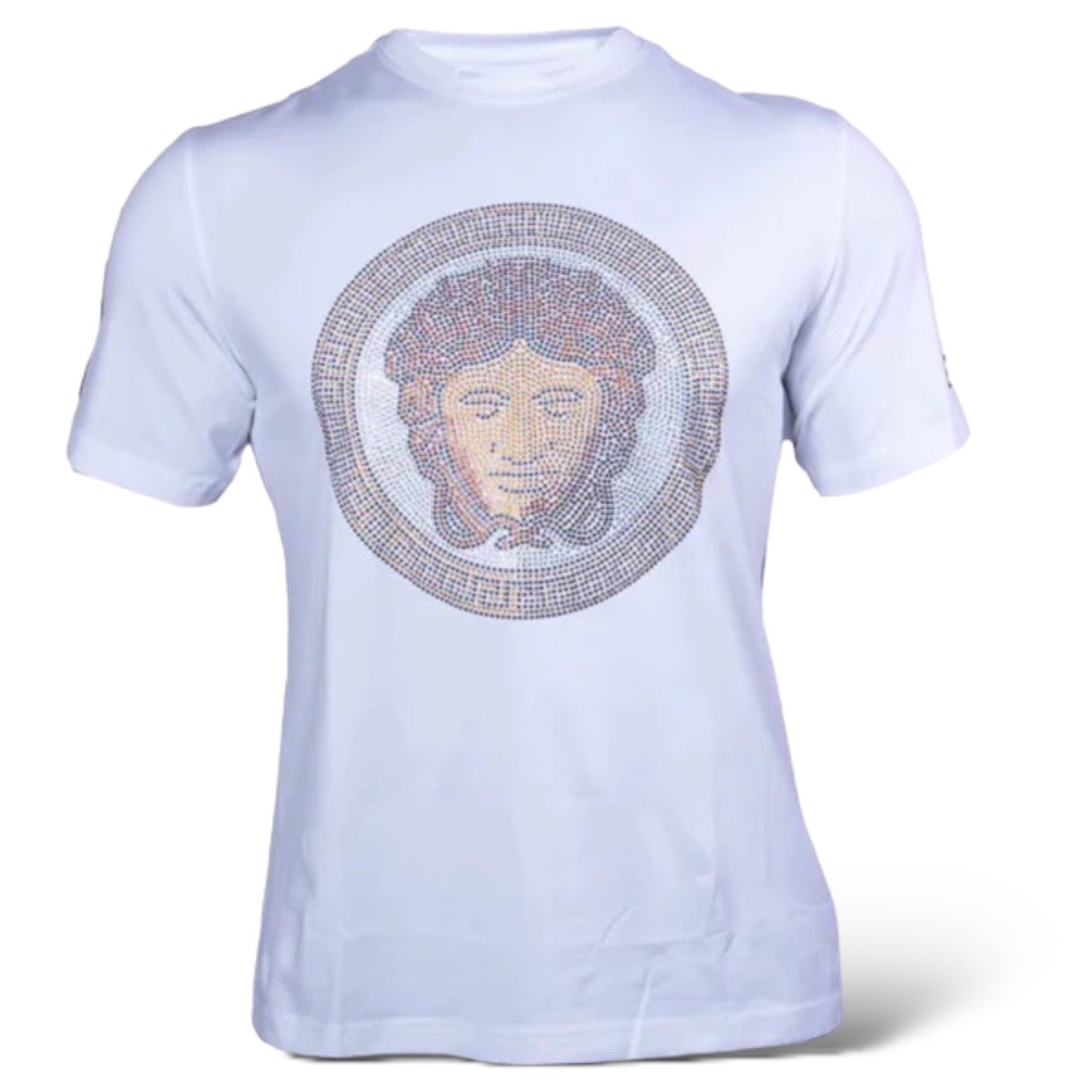 Prestige "Hot Fix" Logo Crew Neck (White/Gold) 530