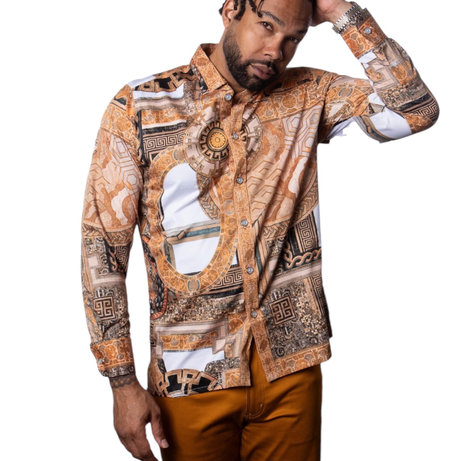 Prestige Cotton Luxury Shirt (Gold) 402