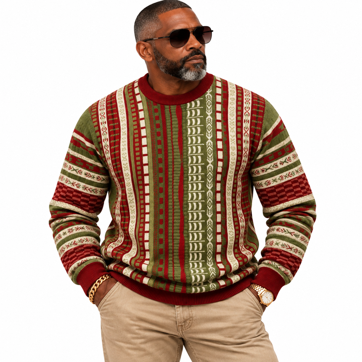 Cigar Couture Crew Neck Sweater – Wine