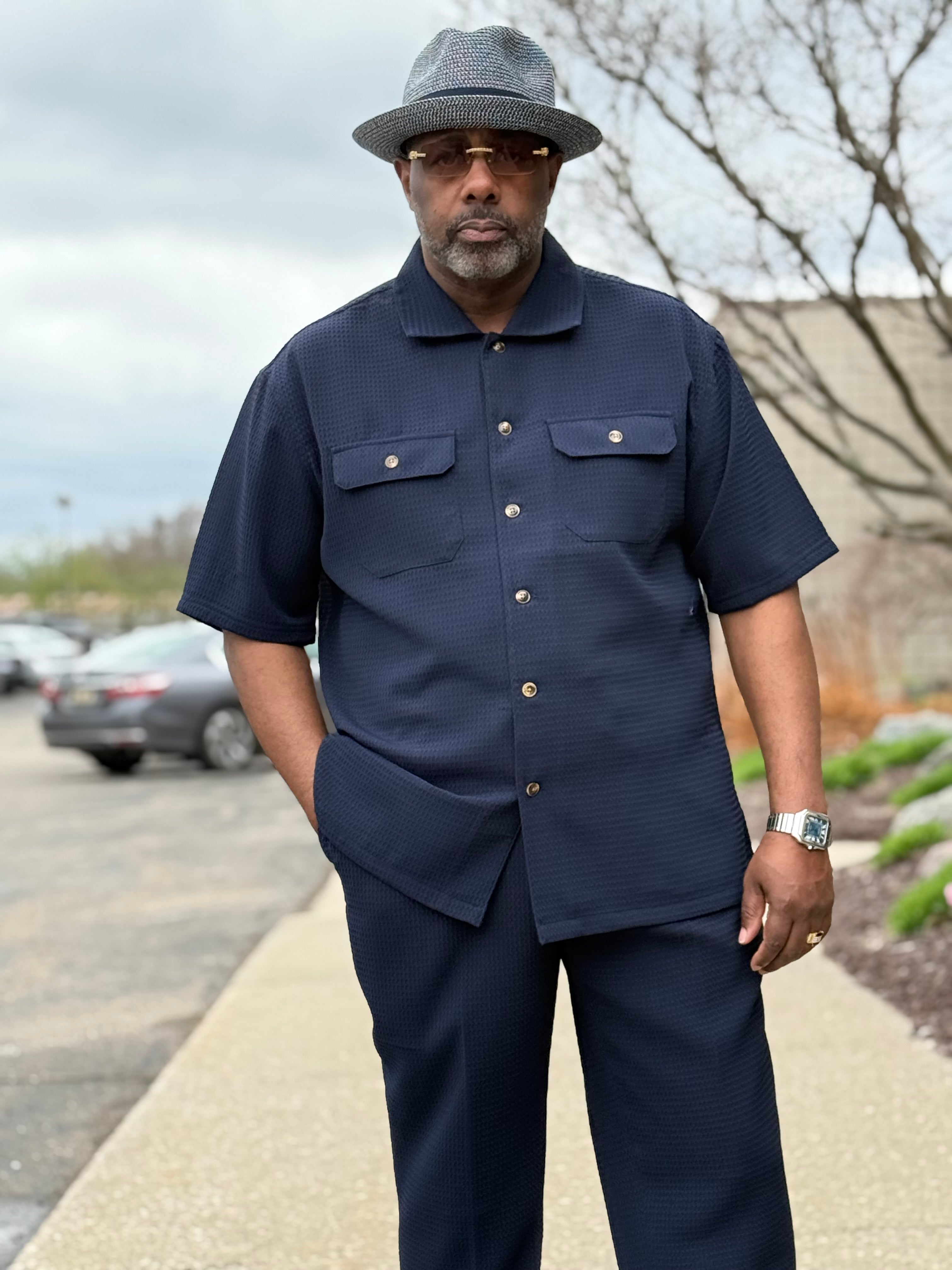 Lanzino "Midtown" Pant Set (Navy)