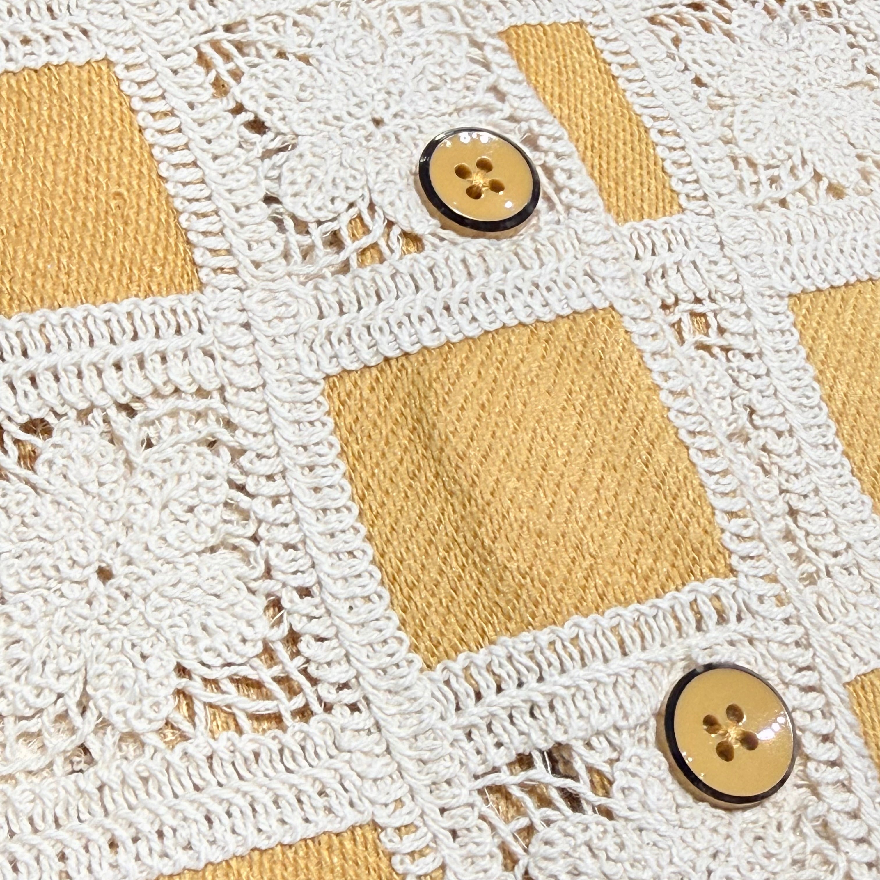 Lanzino Woven Pattern Linen Shirt - Honey 111
