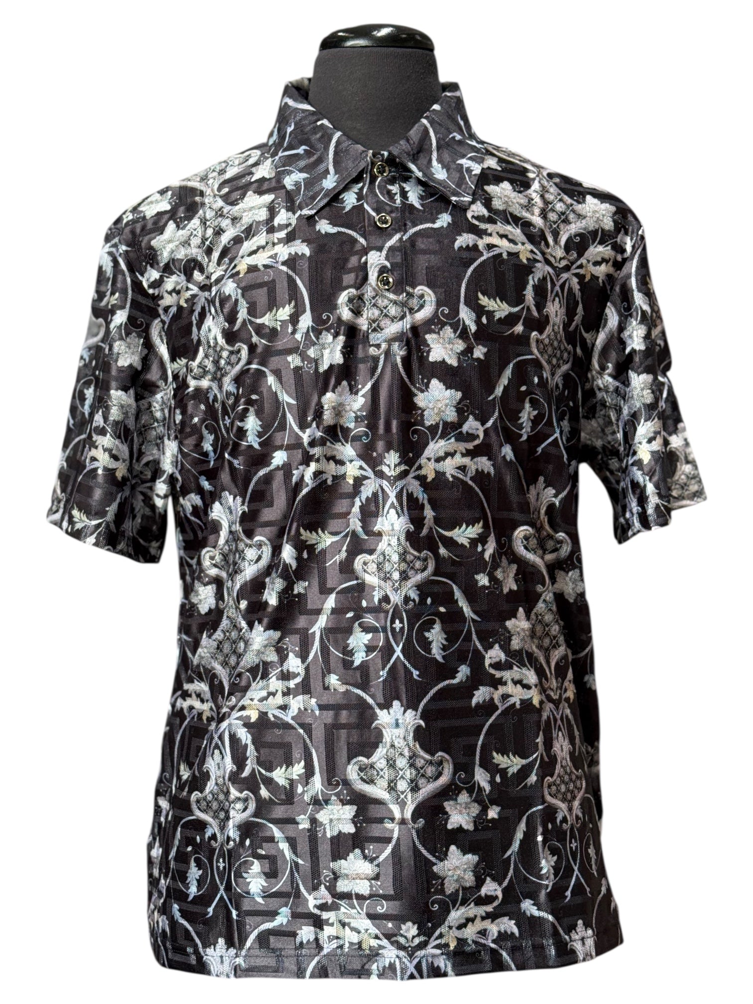 Prestige Digital Graphic Polo (Black) 535