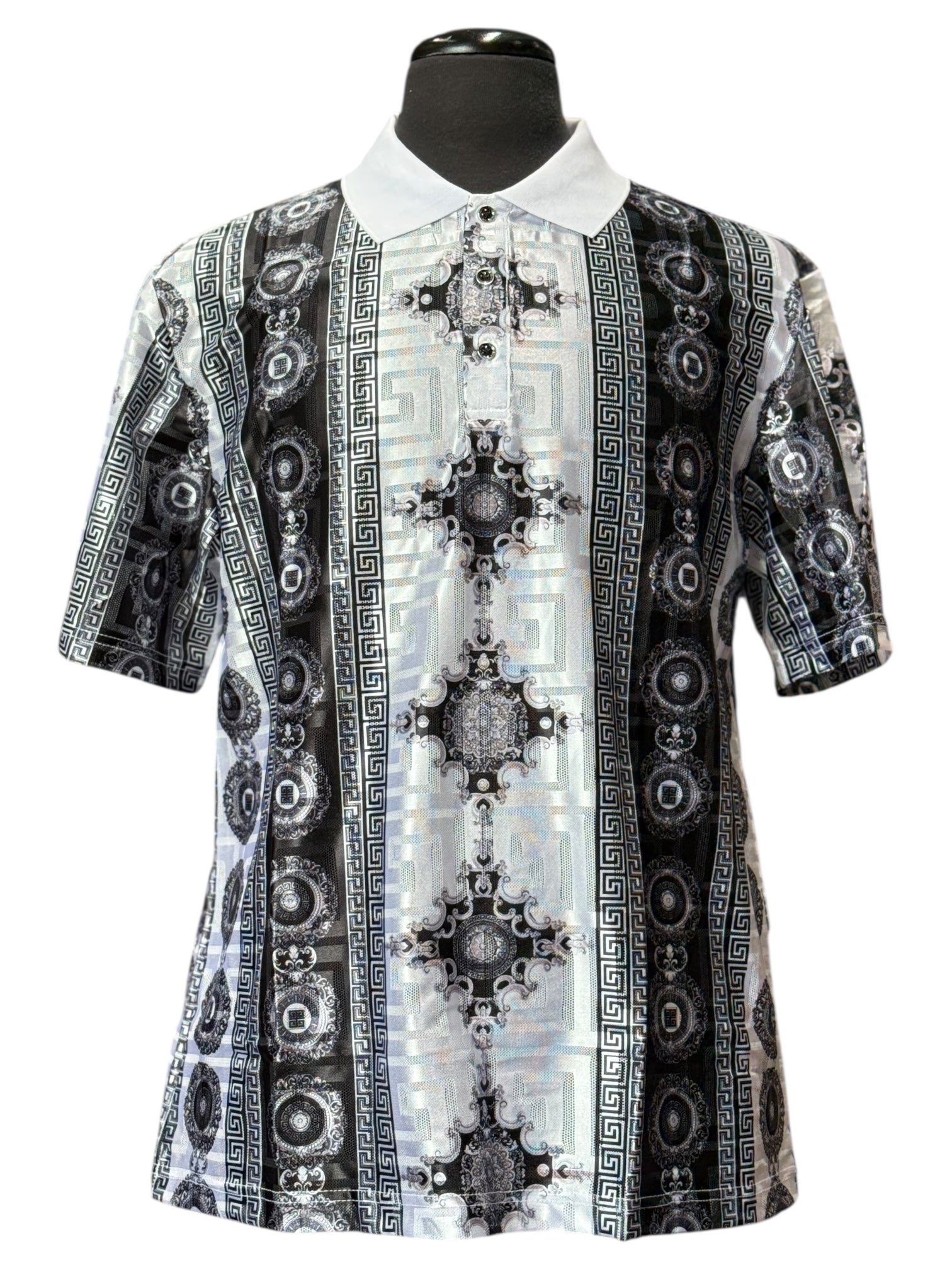 Prestige Digital Graphic Polo (Black) 540