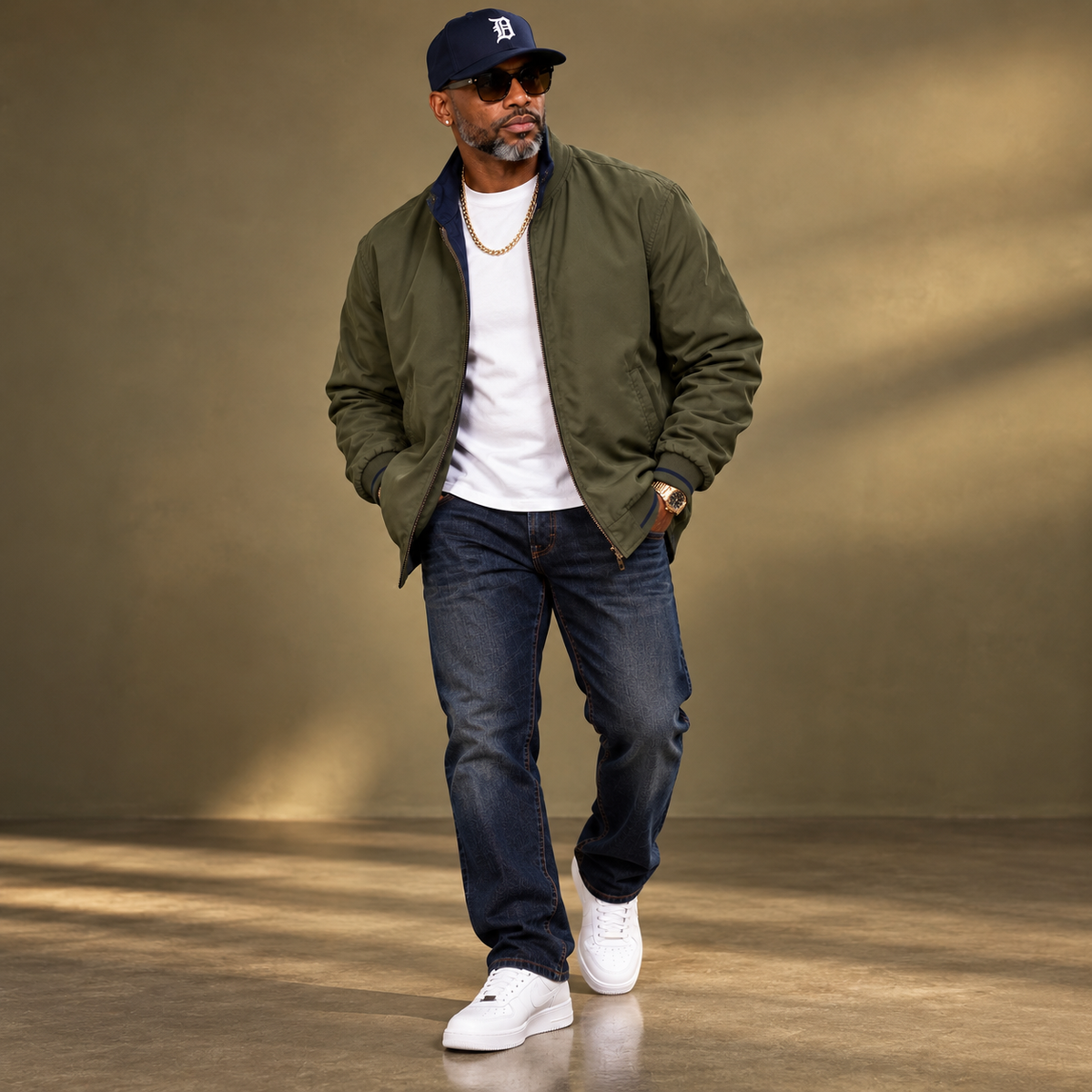 Enzo Reversible Car Coat Olive/Navy