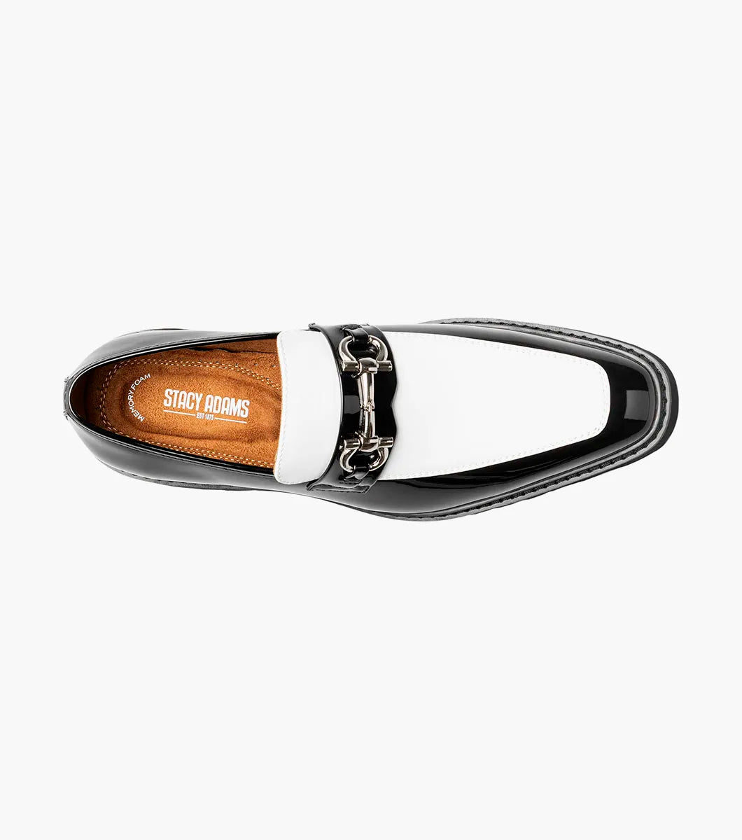 Stacy Adams Men's Fashion Loafer Shoe - Black White