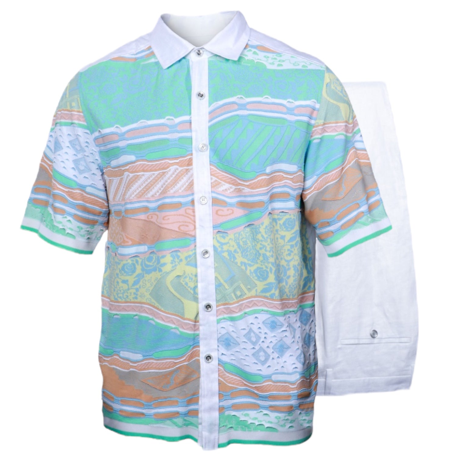 Prestige Luxury Linen Pant Set (White) 512