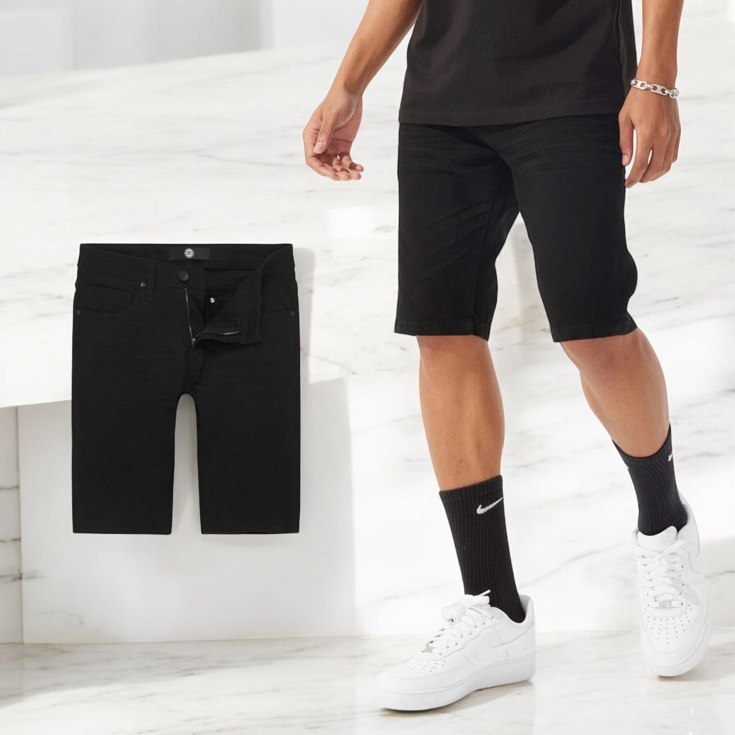 Relaxed Fit Jordan Craig "Easton" Short (Black)