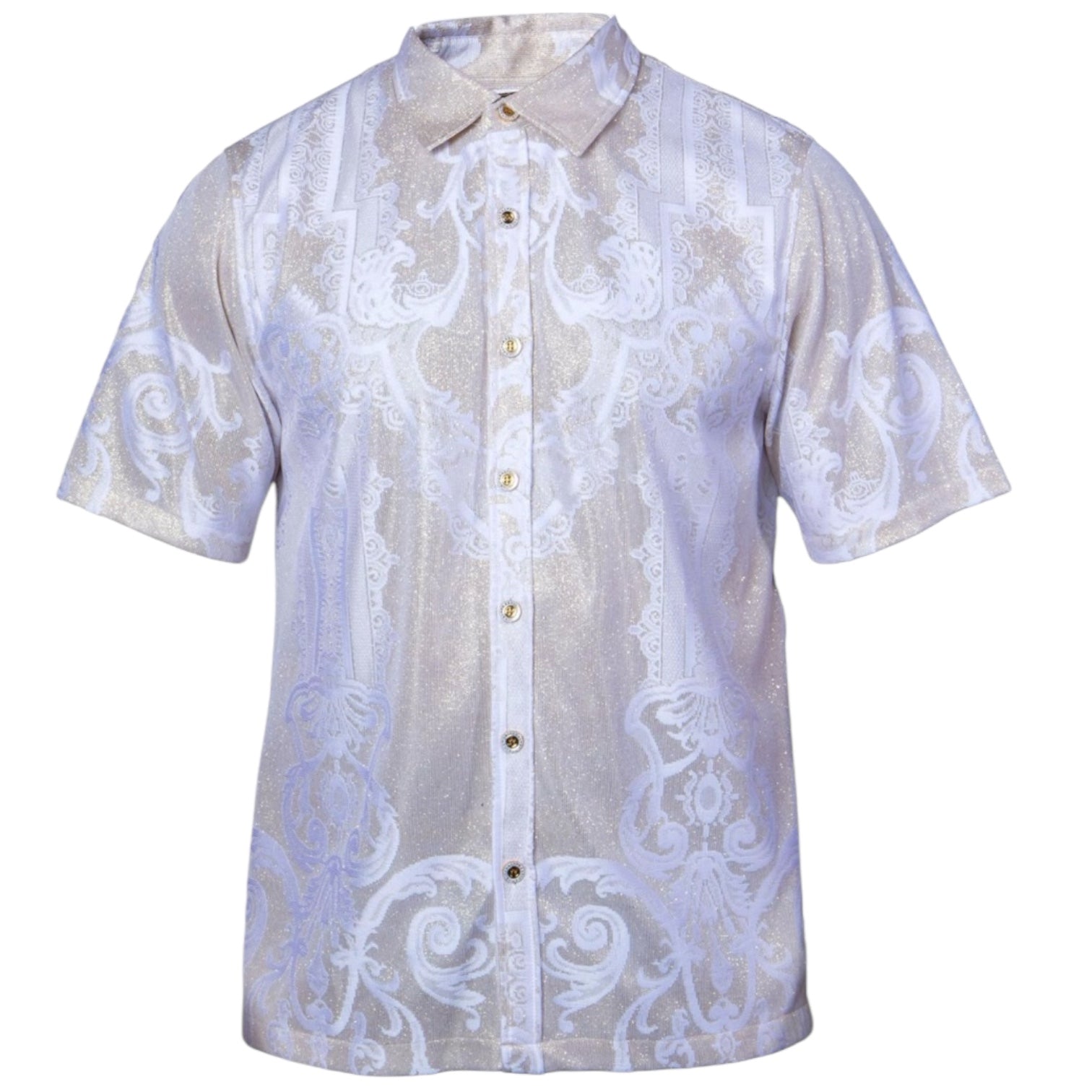 Prestige "Glitz" Printed Shirt (White/Gold) 522