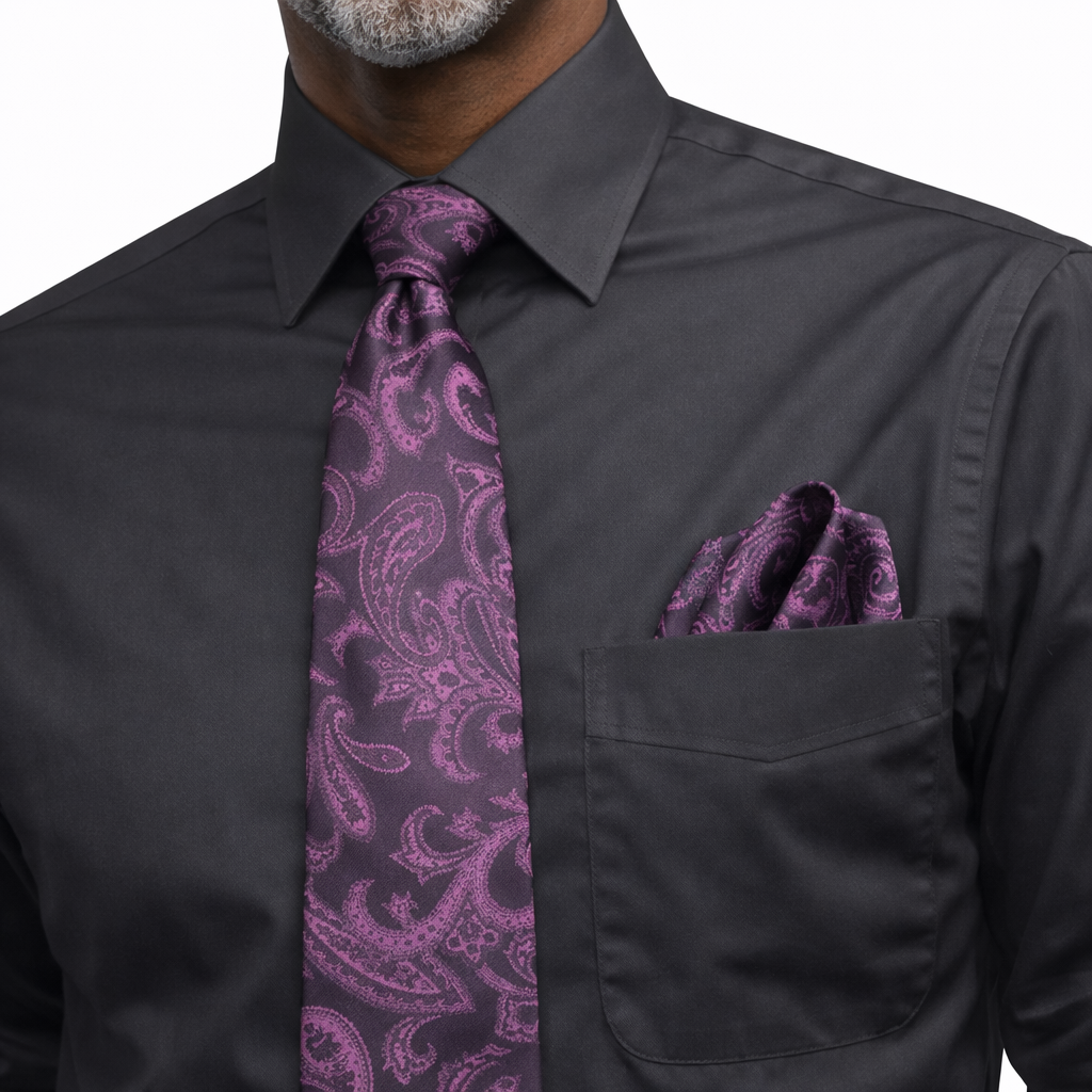 Rossi Man Tie & Pocket Round Set – RMR416-1