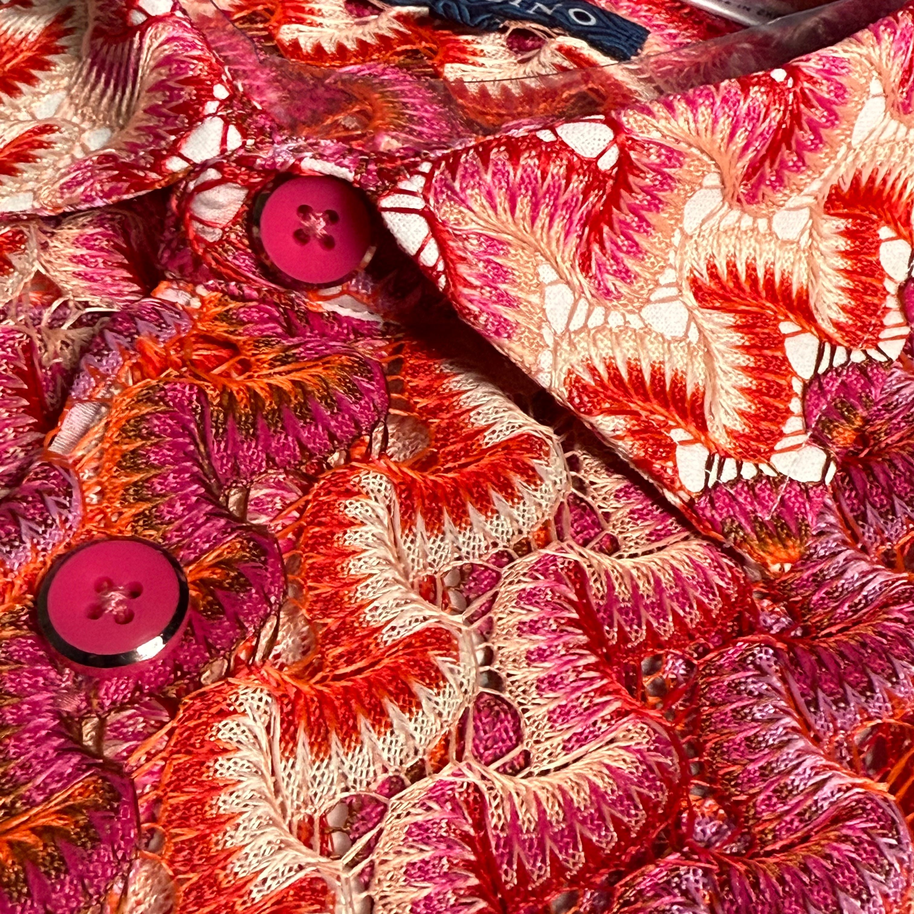 Lanzino "Woven" Short Sleeve Shirt (Coral) 119