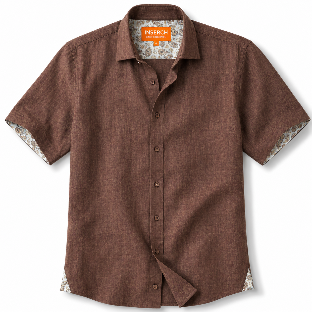 Inserch Premium Linen Shirt - Chocolate 717