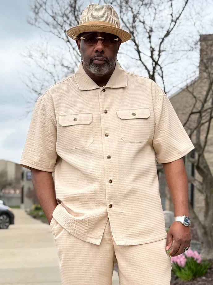 Lanzino "Midtown" Pant Set (Beige)