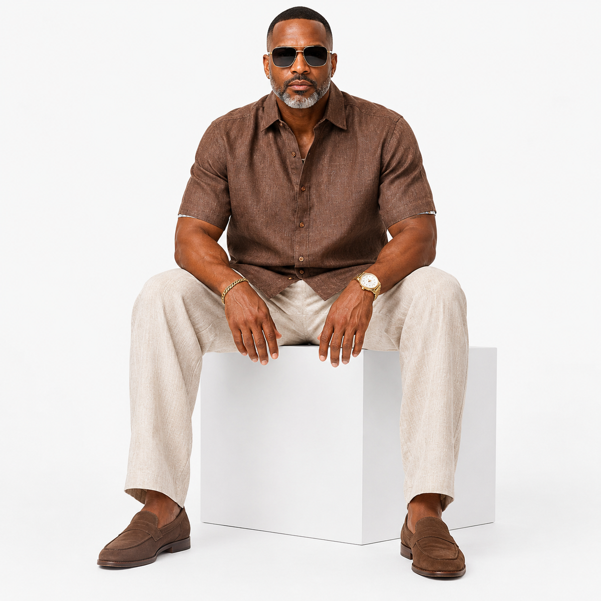 Inserch Premium Linen Shirt - Chocolate 717