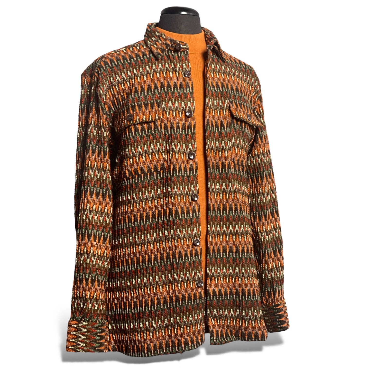 Lanzino Shirt Jacket (Rust/Green/Brown)