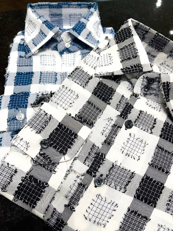 Lanzino "Stitched" Shirt (Black/White)