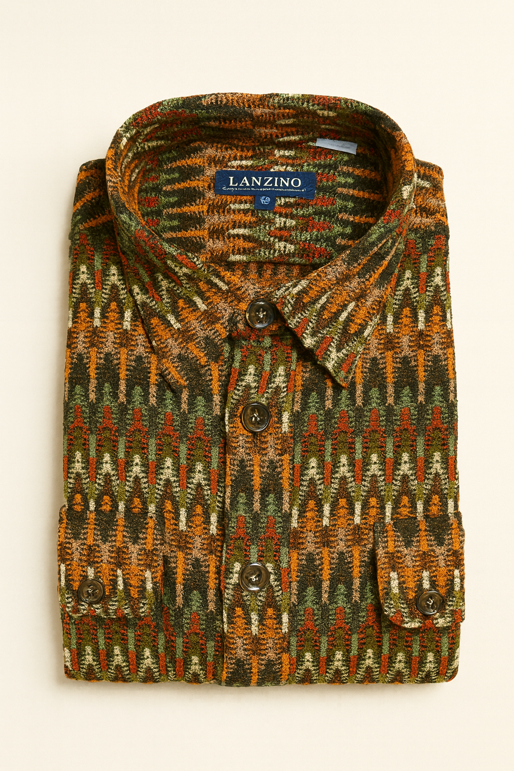 Lanzino Shirt Jacket (Rust/Green/Brown)