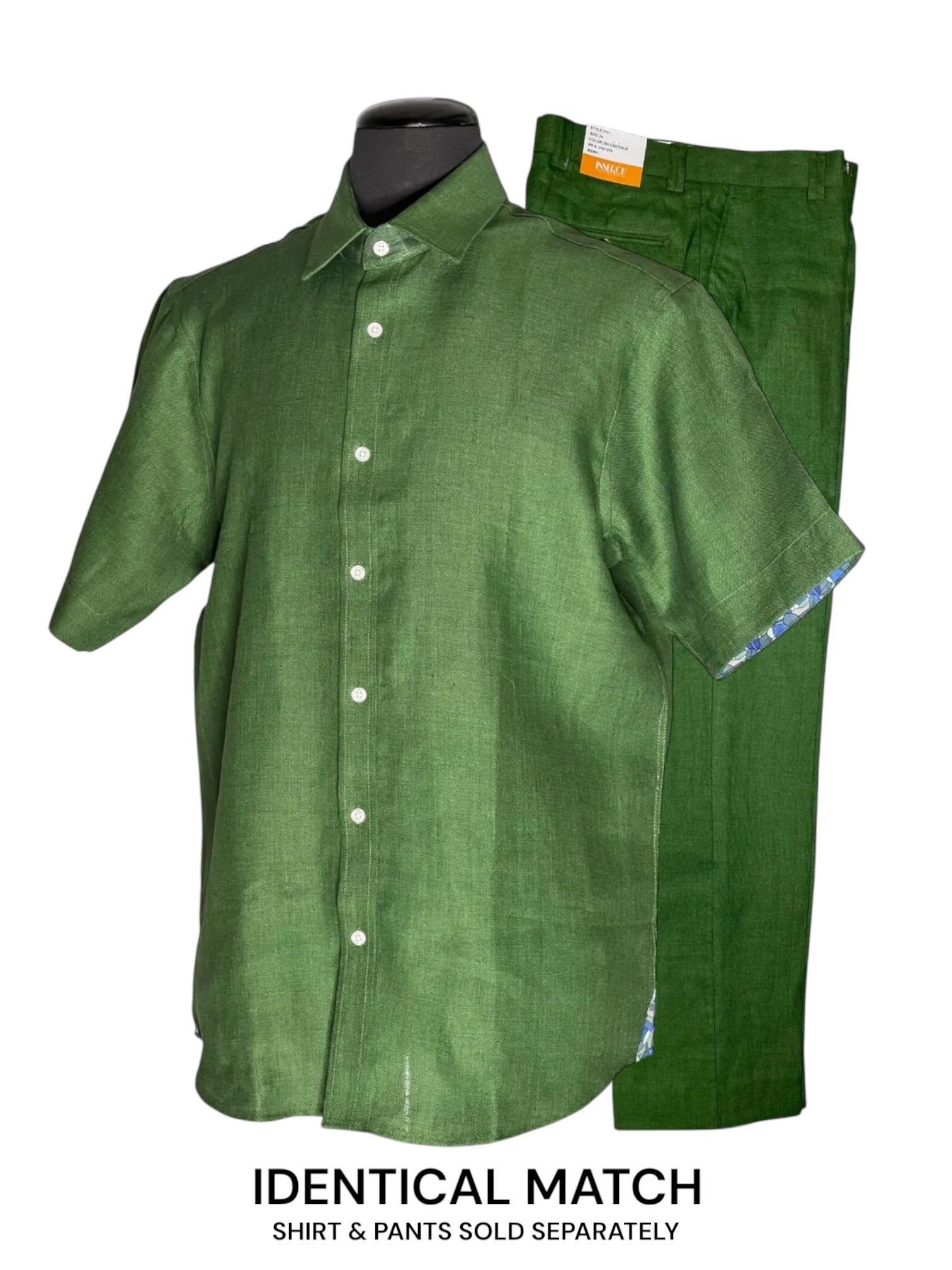 Inserch Linen S/S Shirt (Emerald) 717