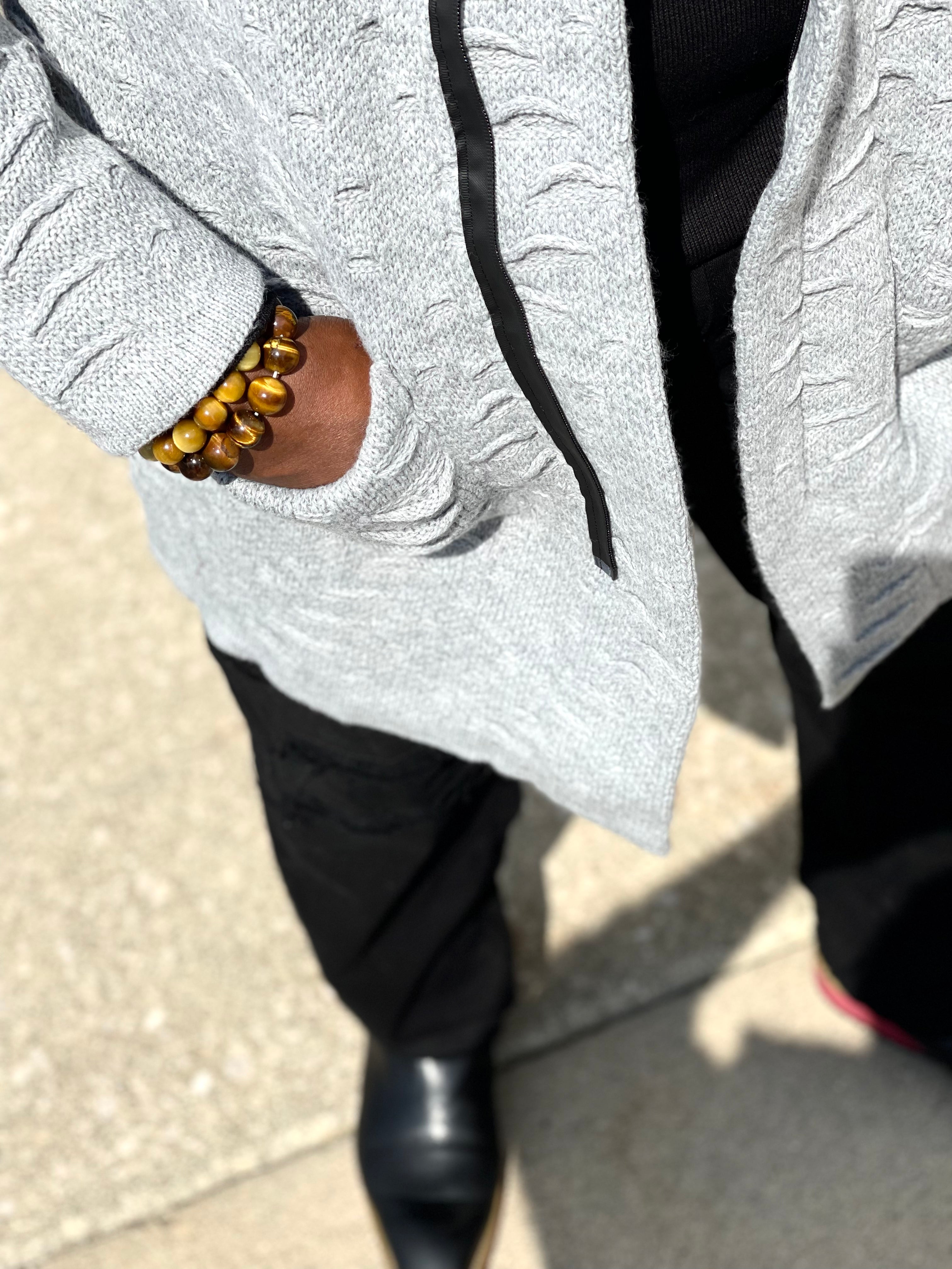 Lcr 3/4 length "Kensington" Cardigan (Gray).