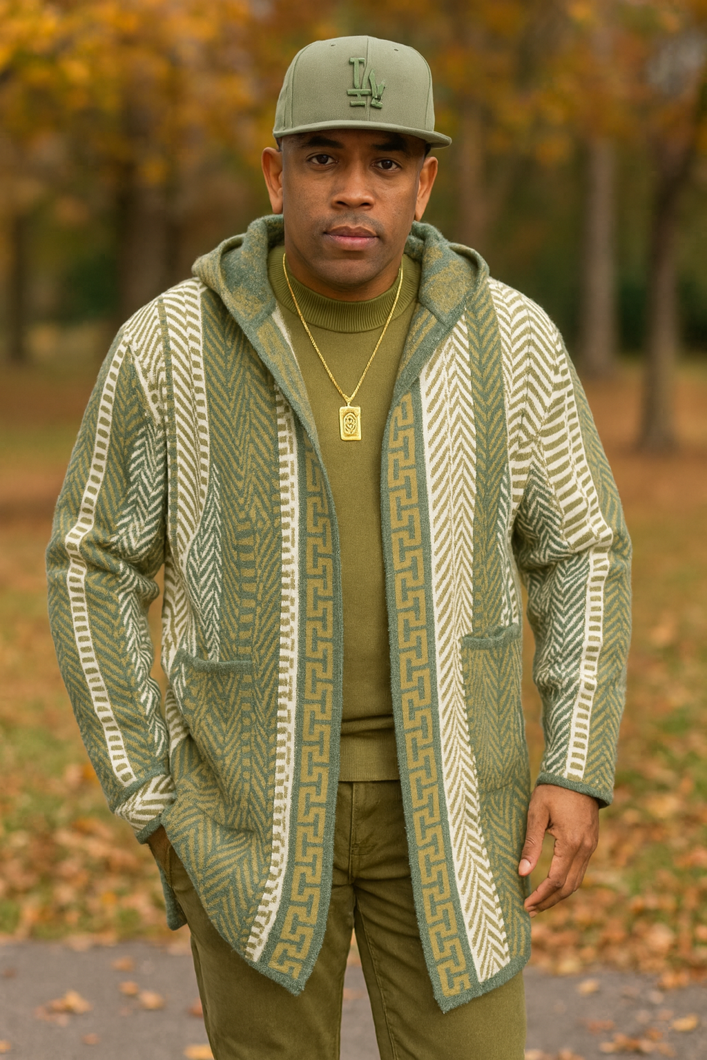 Silversilk "Monarch" 3/4 Length Sweater (Olive)