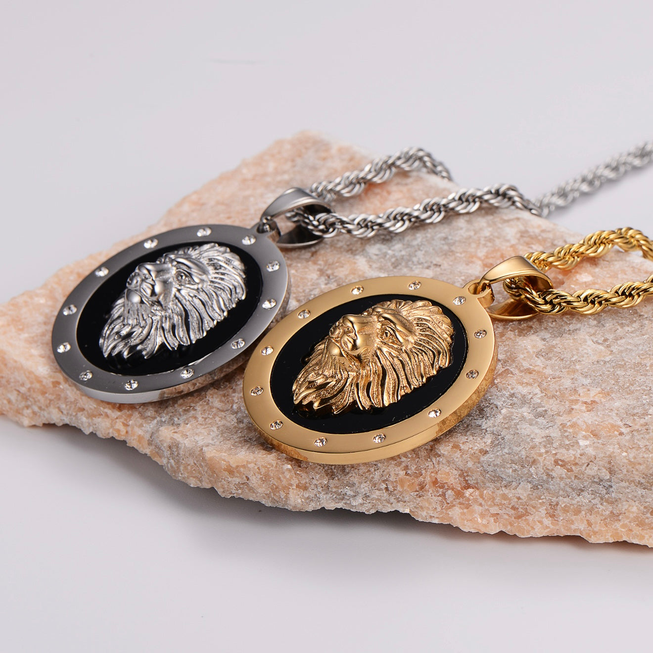 KALIKO "Lion Plated" Rope Chain + Pendant (Silver) 499