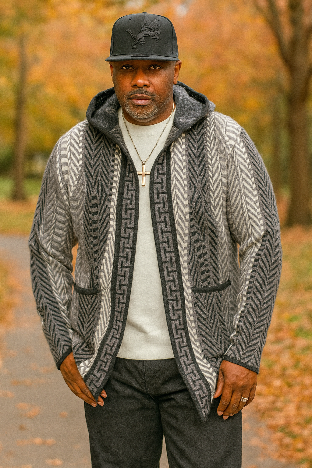 Silversilk "Monarch" 3/4 Length Sweater (Black)