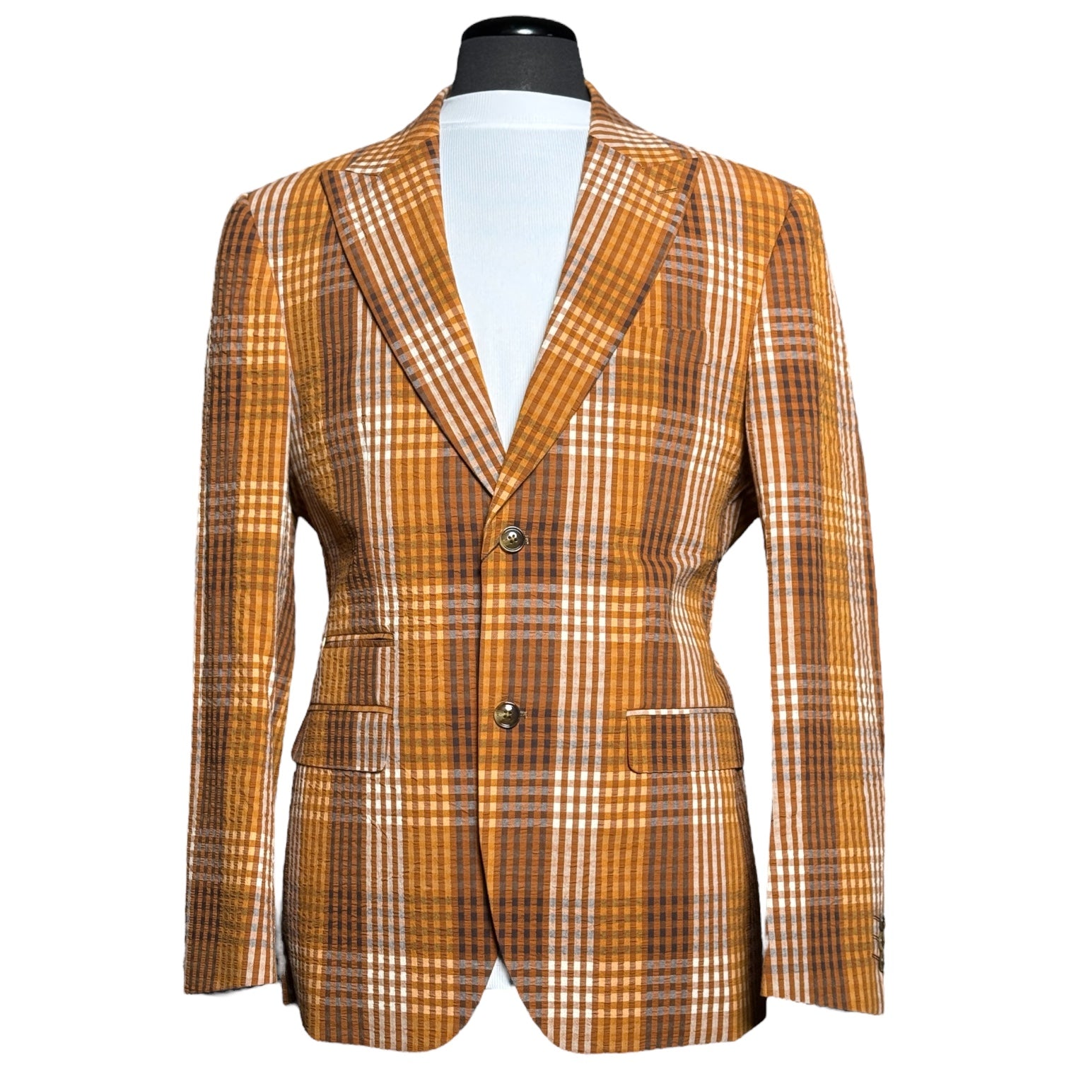 Inserch Seersucker "Countach" Blazer (Brown Multi)