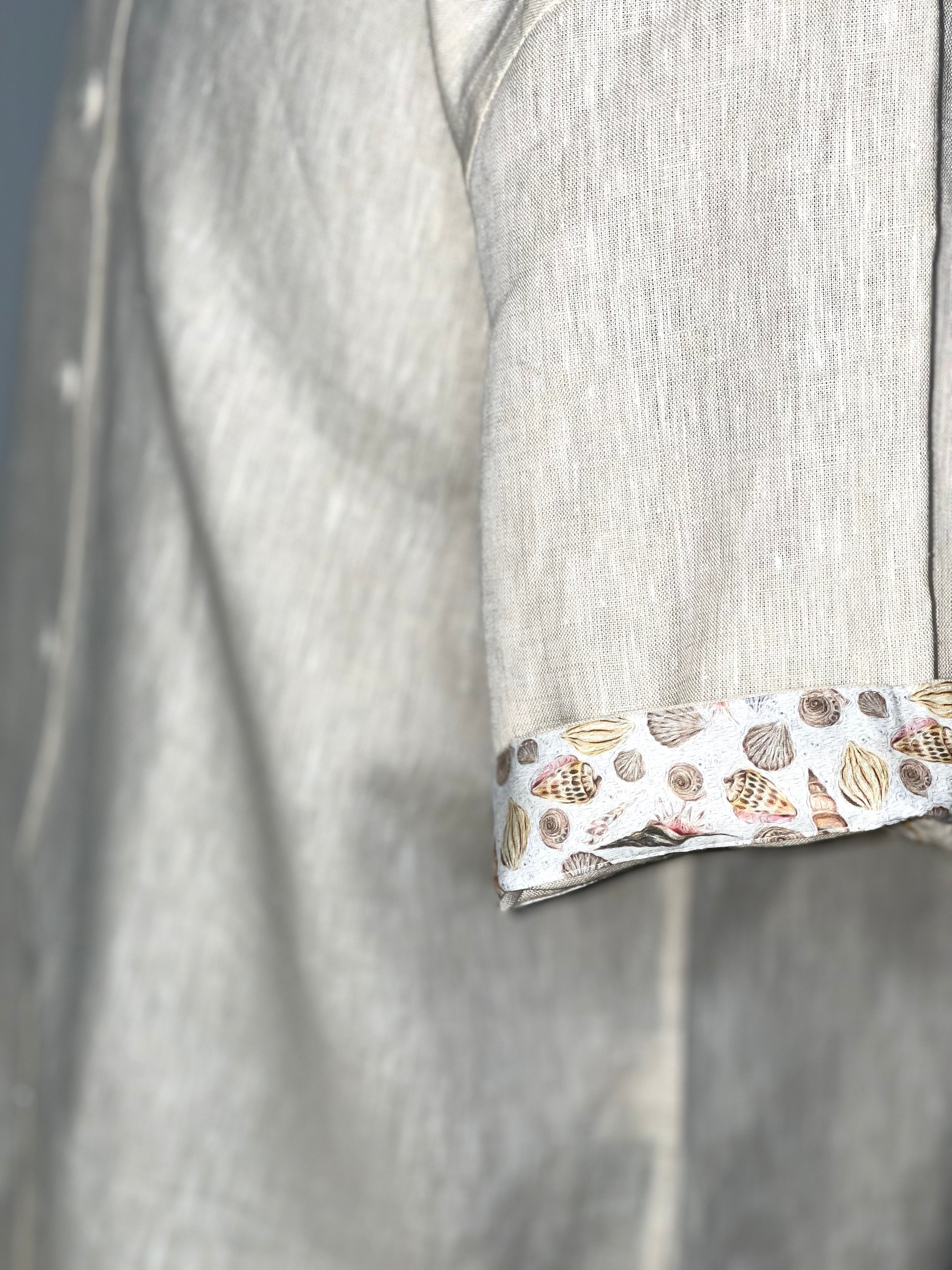 Inserch Linen S/S Shirt (Oatmeal) 7172