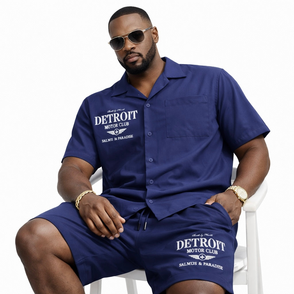 Jordan Craig Men’s Detroit Motor Club Short Set – Navy