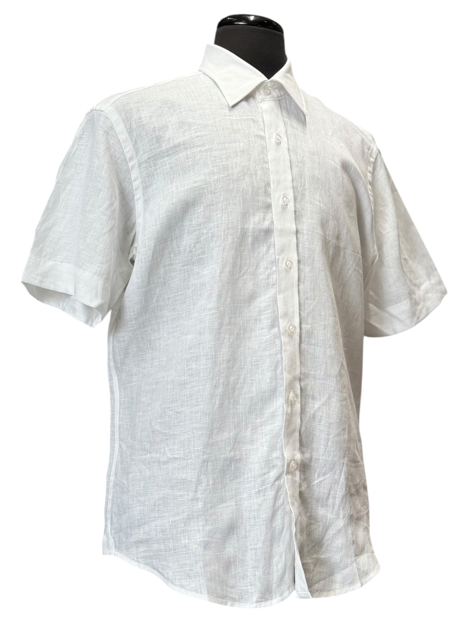 Inserch Linen S/S Shirt (White) 7172