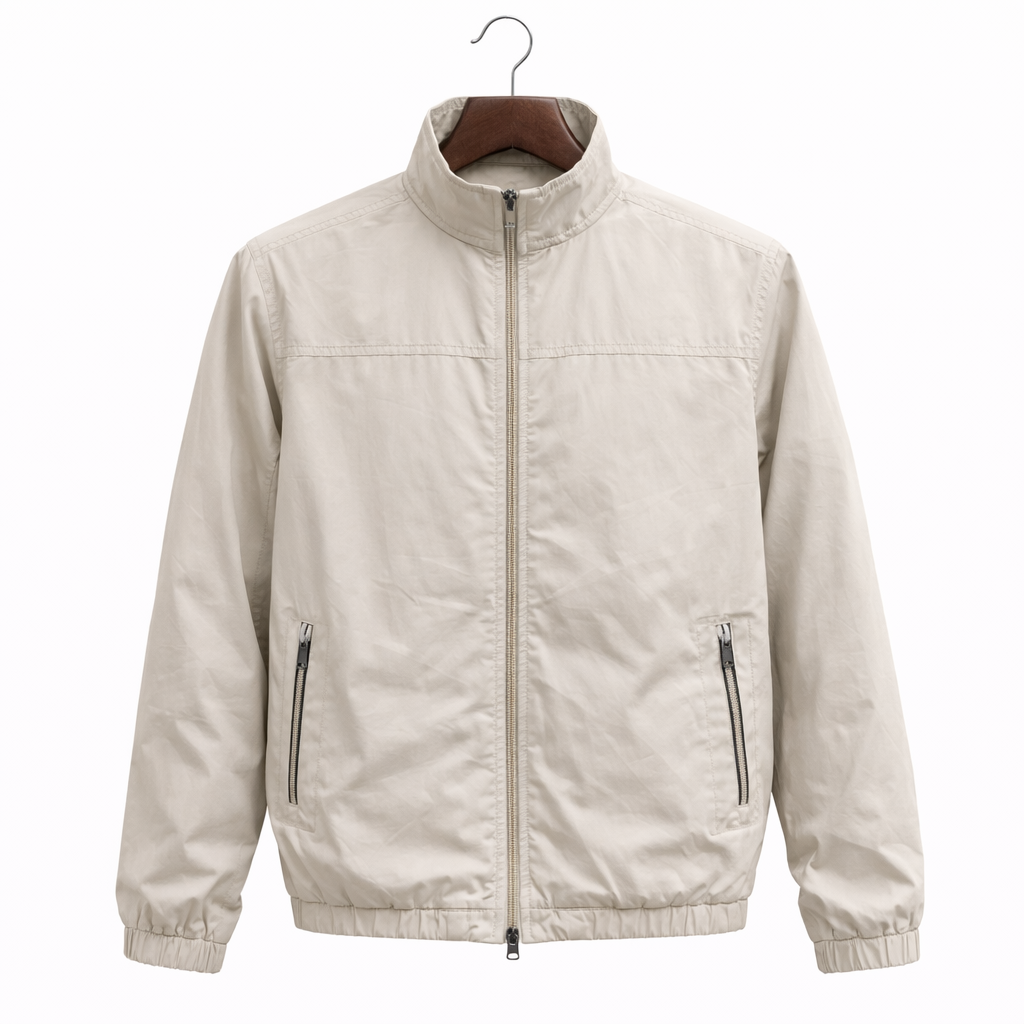 Enzo Men’s Spring Lightweight Car Coat – Sand