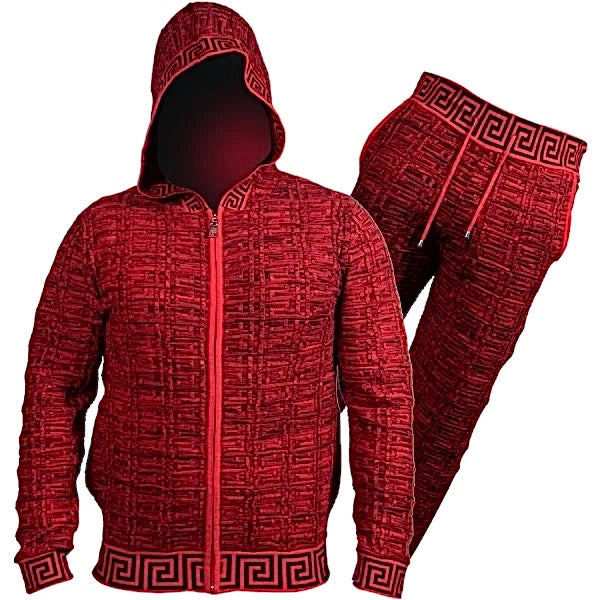 Prestige "King" Sweater Jogger Set (Red/Black)