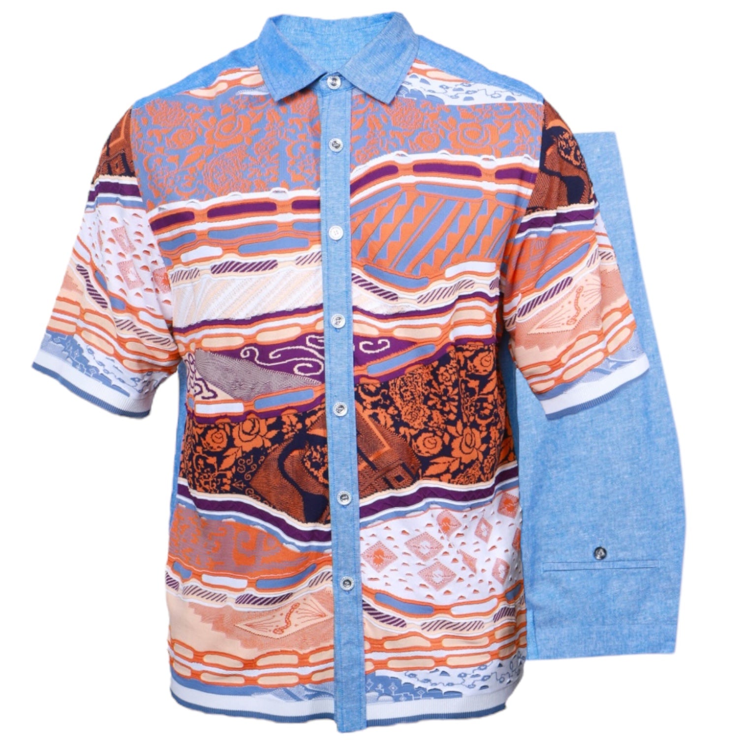 Prestige Luxury Linen Pant Set (CD Blue) 512