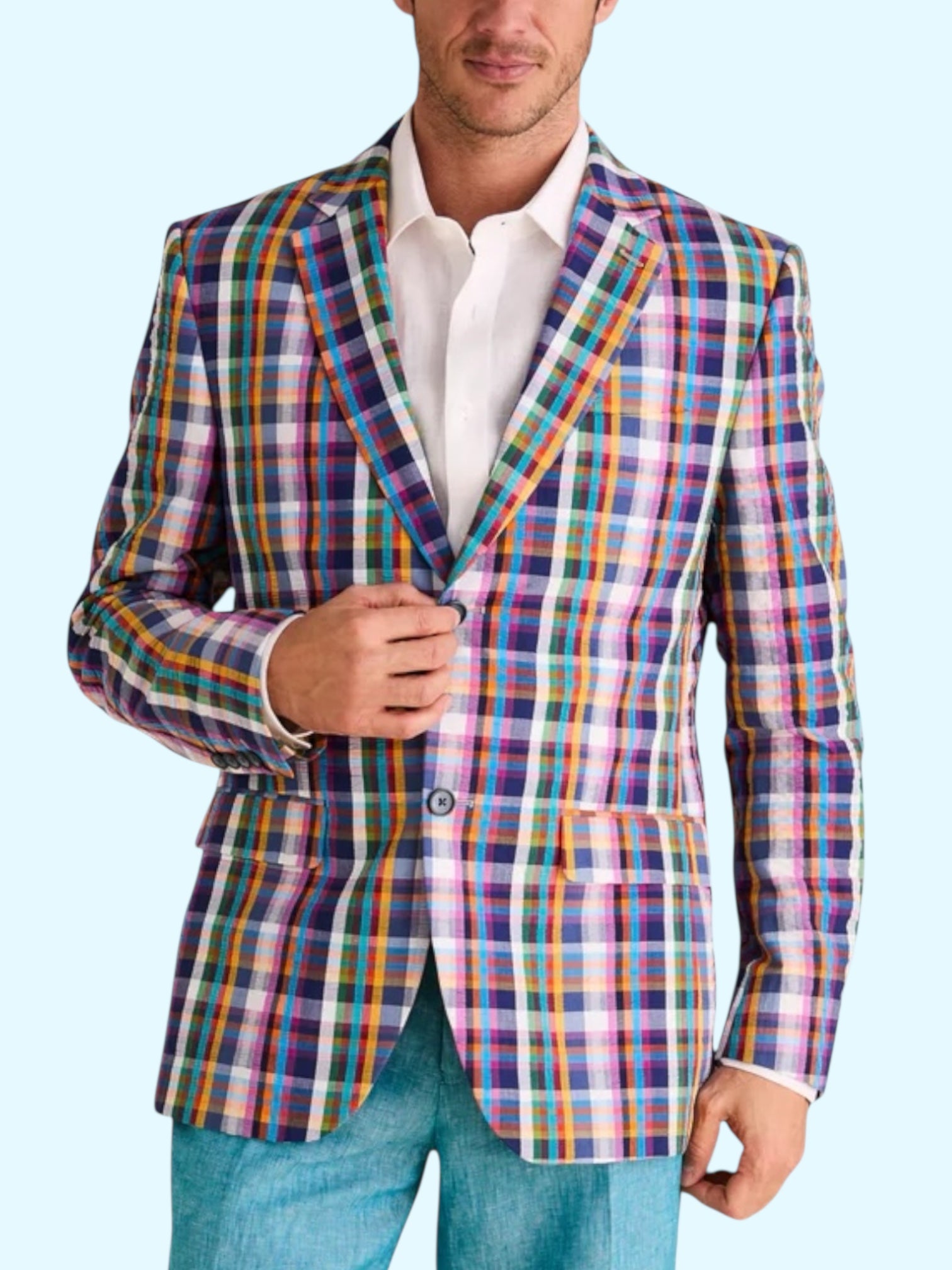 Inserch Seersucker "Countach" Blazer (Purple Multi)