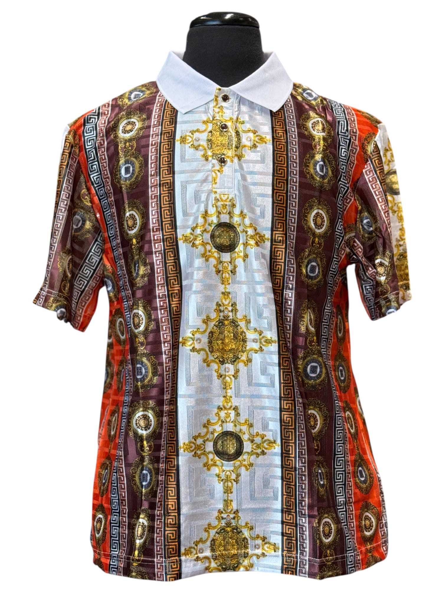 Prestige Digital Graphic Polo (Brown) 540