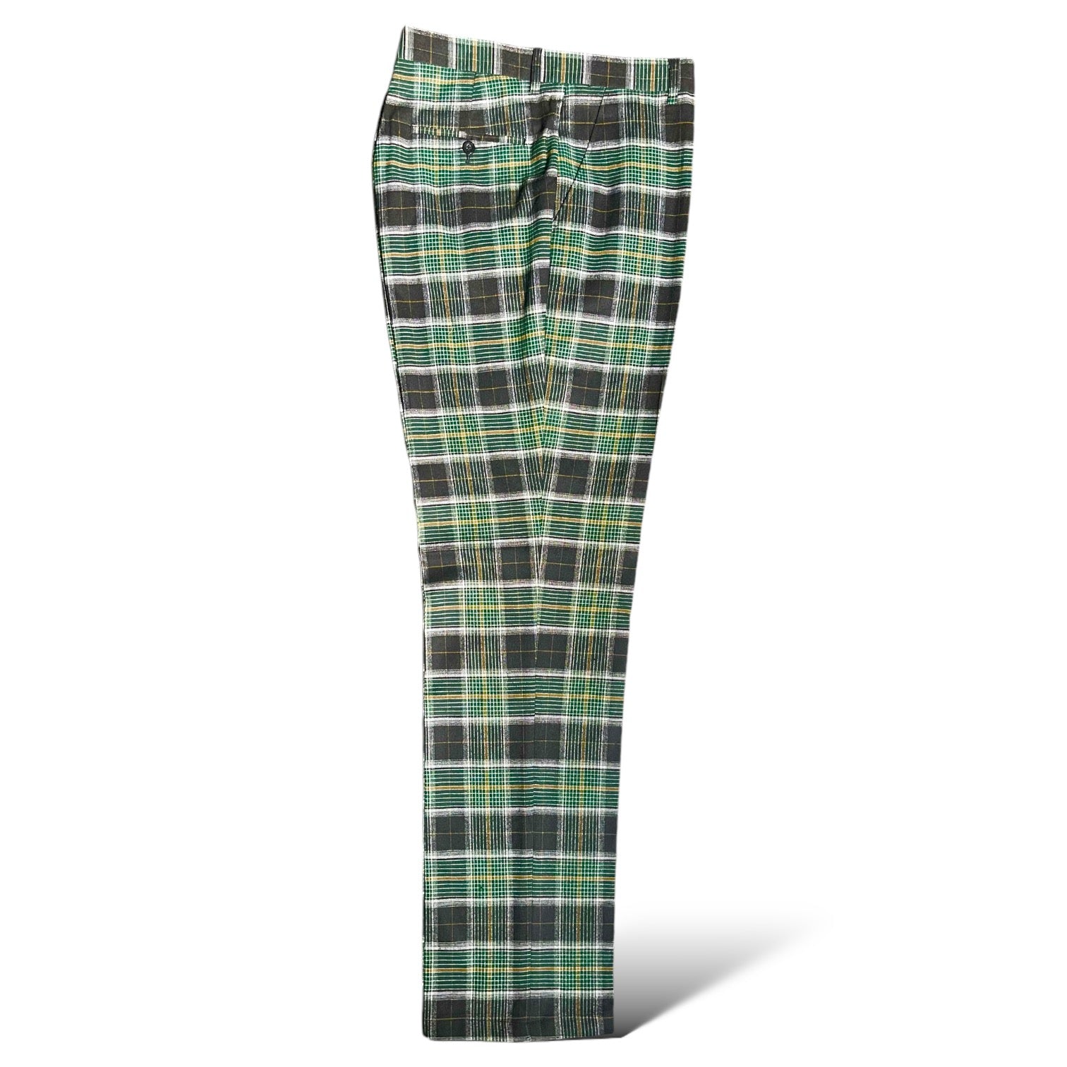 Prestige Men’s Black/Green Plaid Dress Pants – 105 32