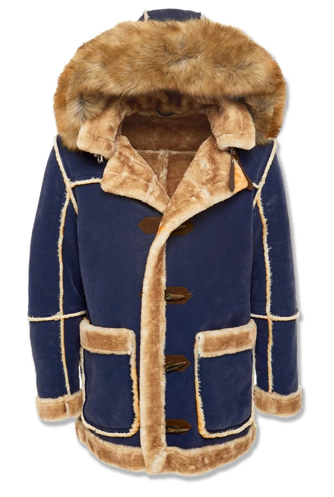 Jordan Craig Shearling Coat (Navy)