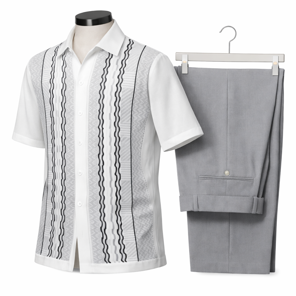 Silversilk Men’s 2-Piece Walking Suit – Knit Set – Gray 21015