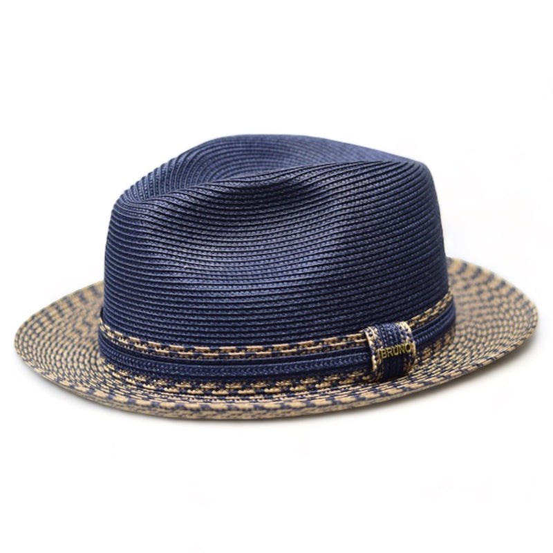 Bruno Capelo Straw Hat "Antonio" (Navy/White)