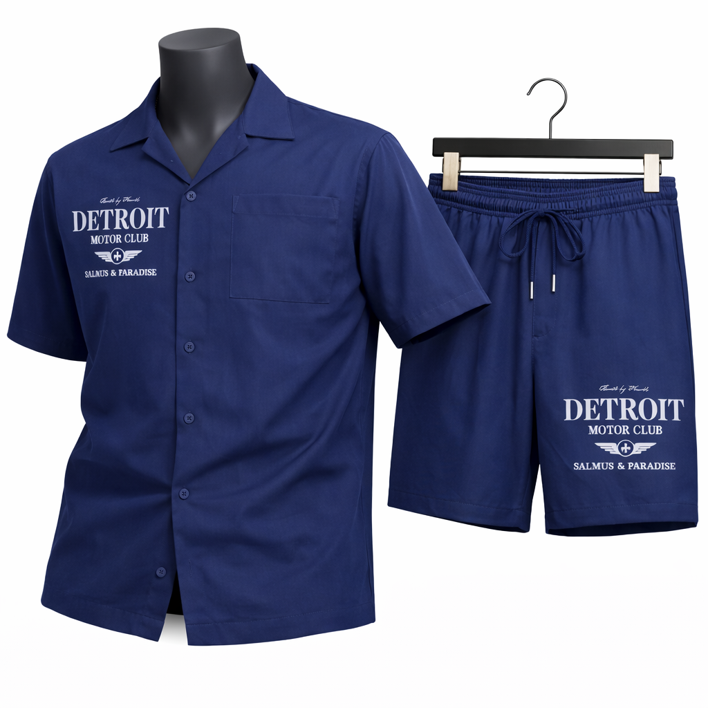 Jordan Craig Men’s Detroit Motor Club Short Set – Navy
