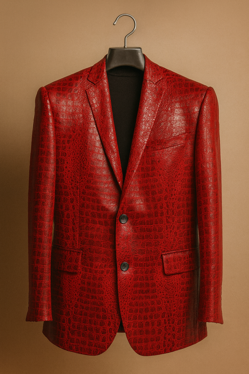 Croco Printed "King" Blazer (Red)