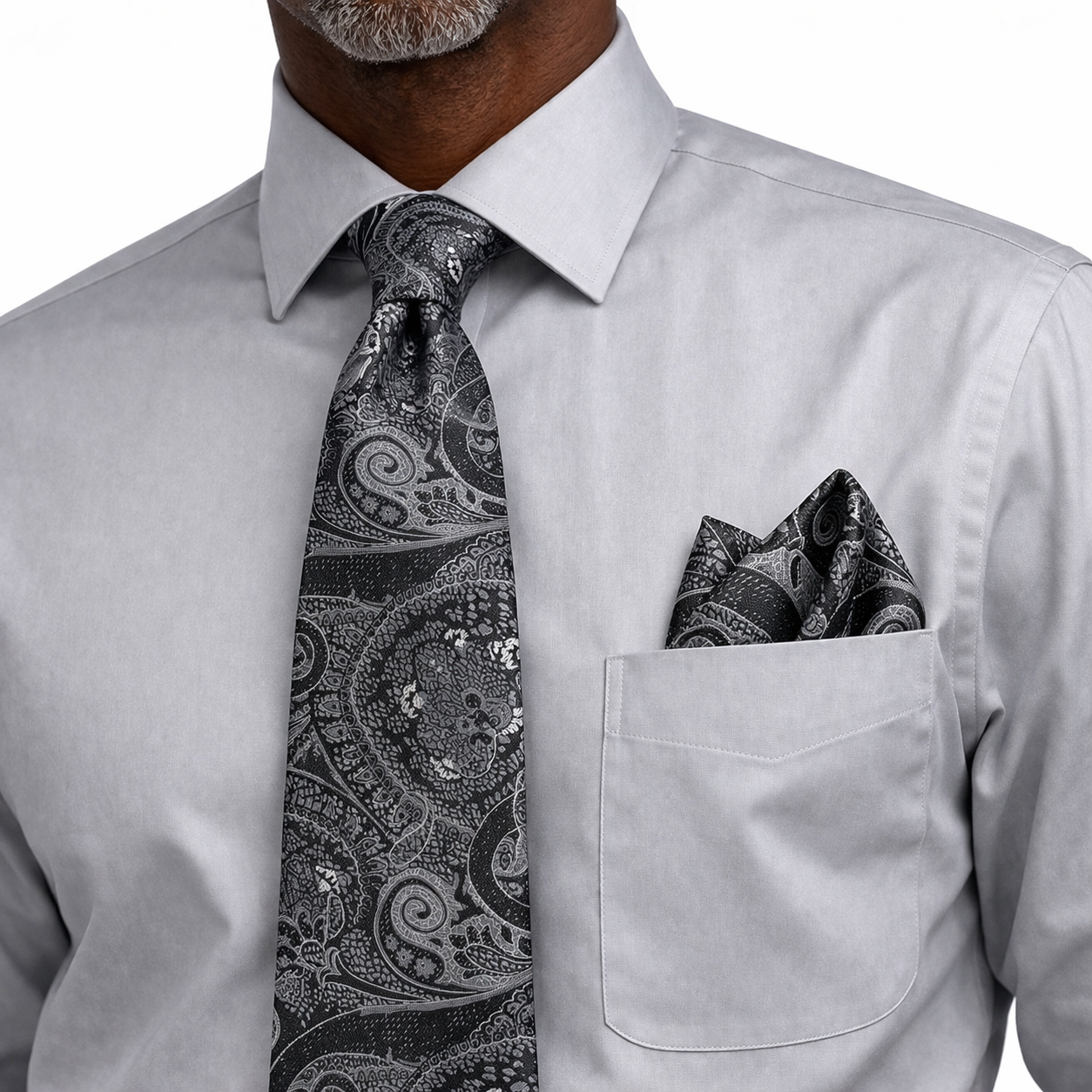 Rossi Man Tie & Pocket Round Set – RMR616-1