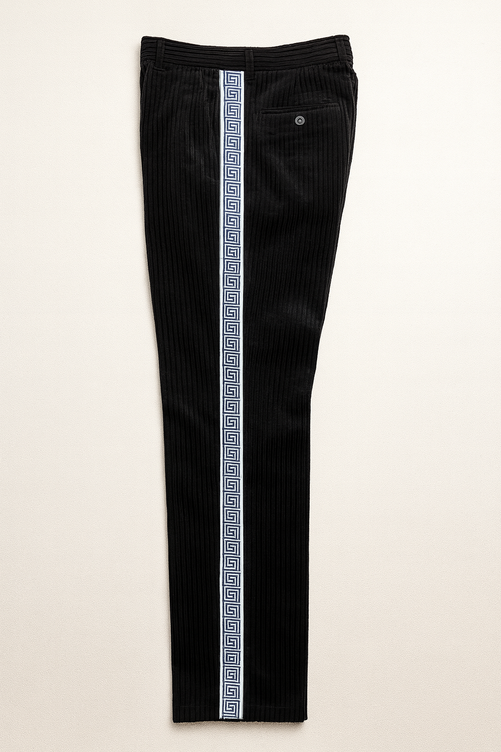 Prestige Greek Corduroy Pant (Black/White)