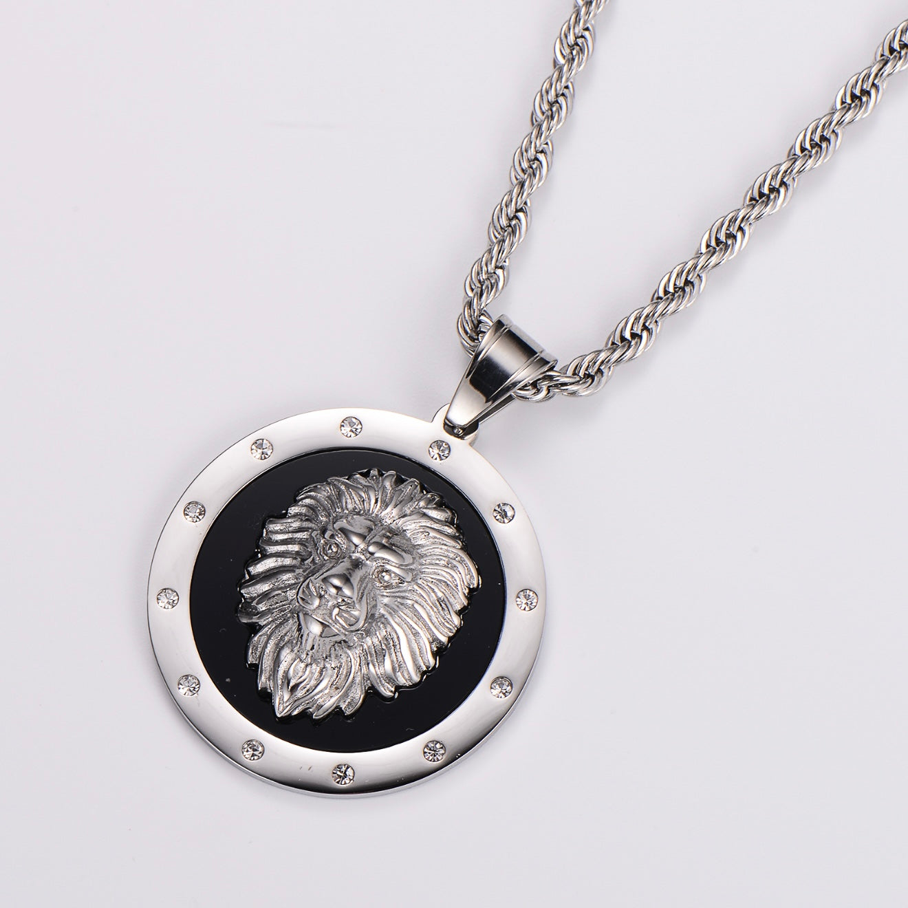 KALIKO "Lion Plated" Rope Chain + Pendant (Silver) 499