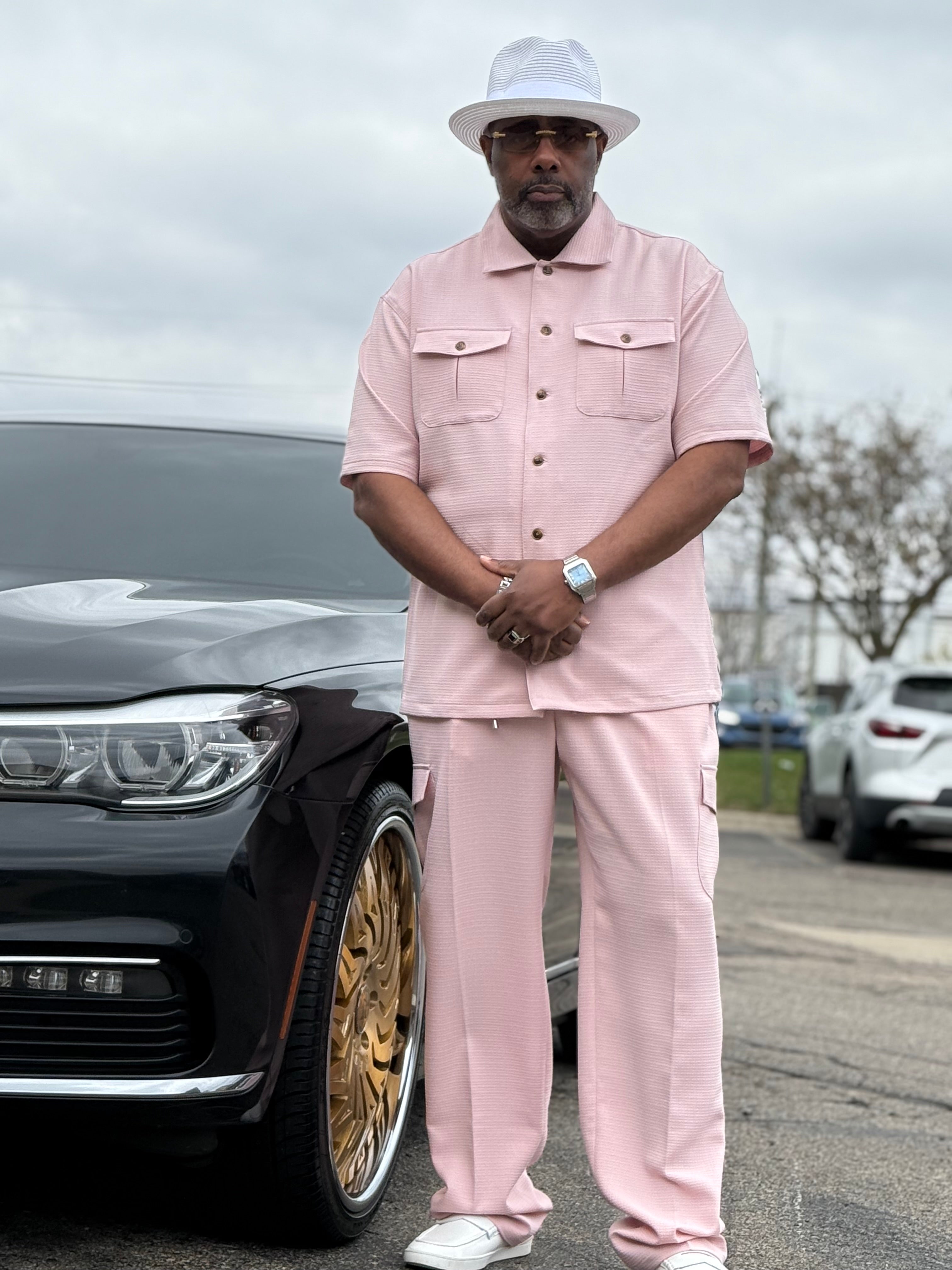 Lanzino "Cargo" Pant Set (Blush)