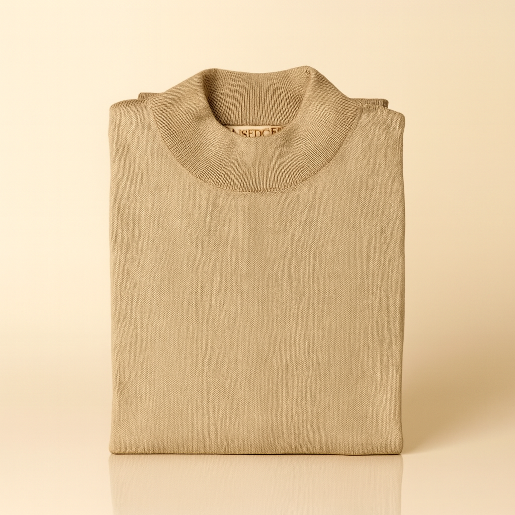 Inserch Cotton Blend Mock Sweater (Coffee)