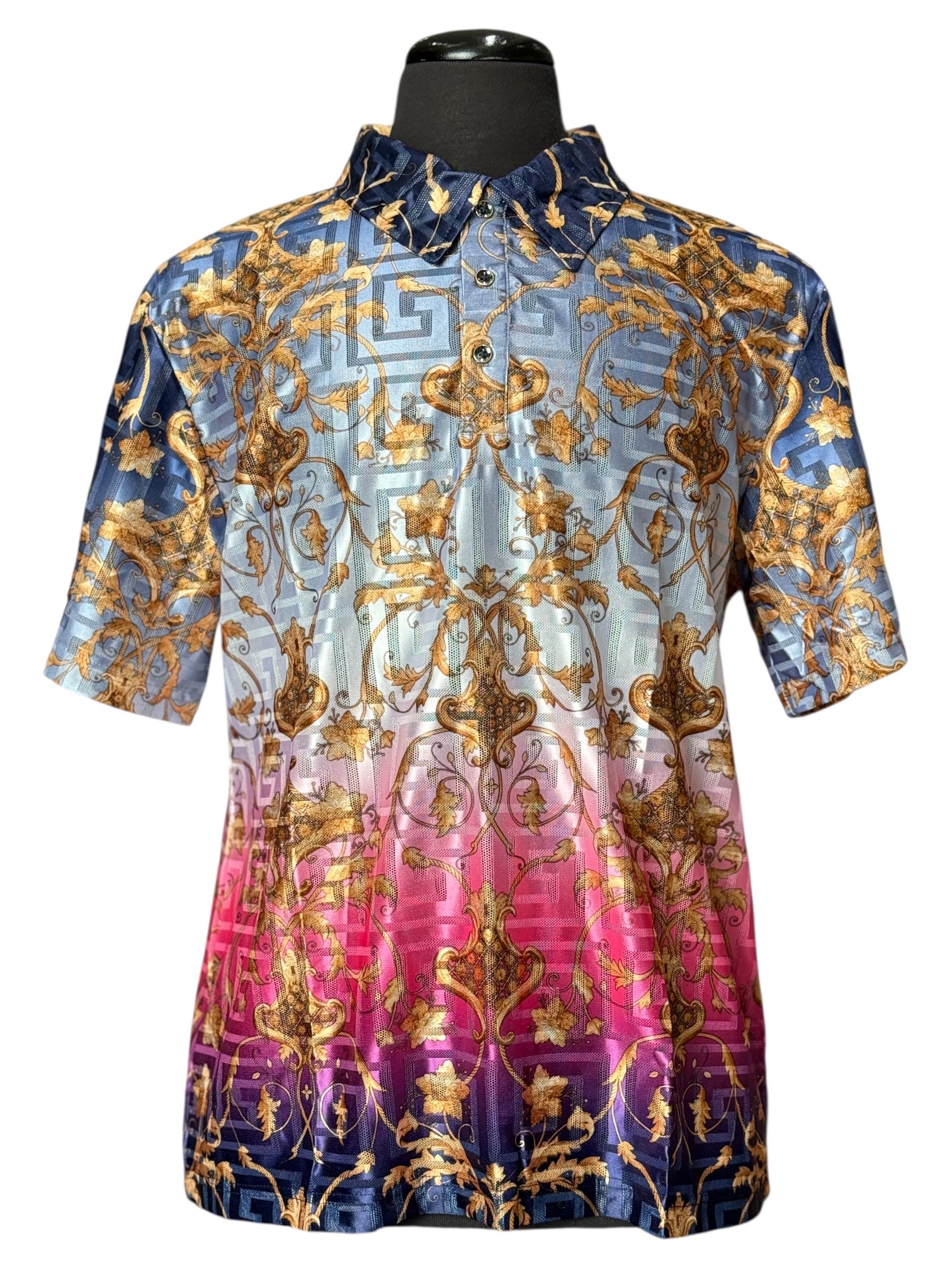 Prestige Digital Graphic Polo (Pink) 535