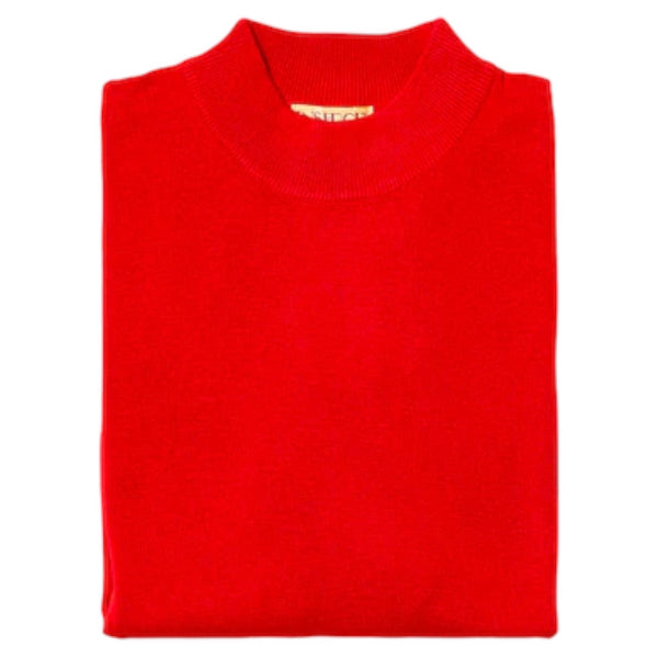 Inserch Cotton Blend Mock Sweater (Red)