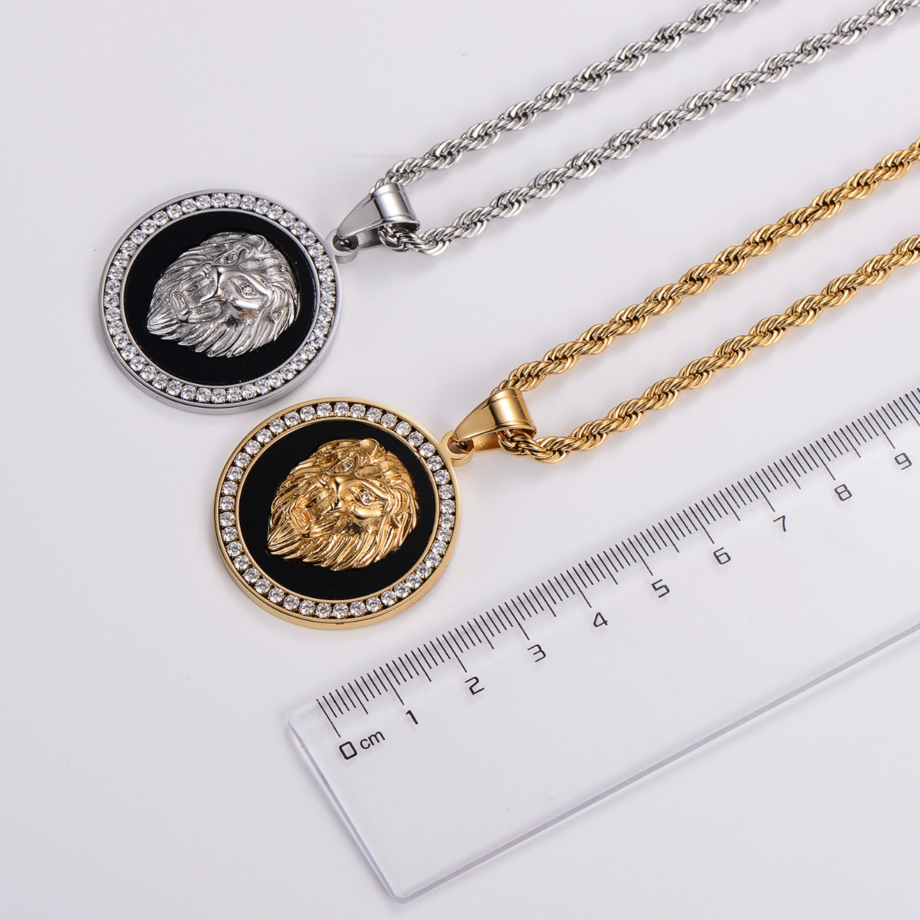 KALIKO "Lion Studed" Rope Chain + Pendant (Gold) 544